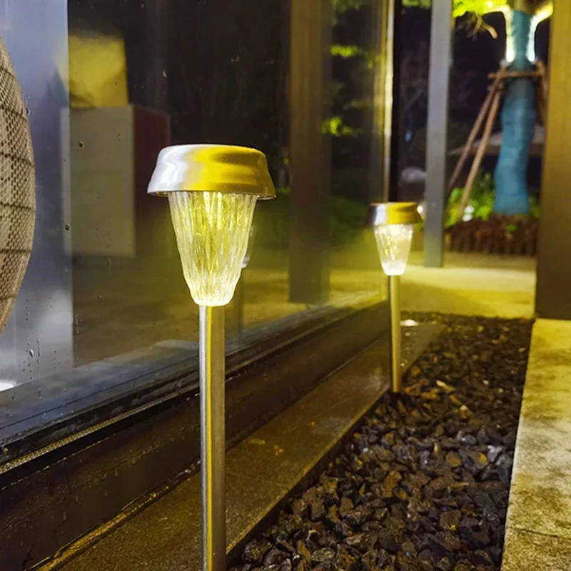 6PCS LED Solar Outdoor Light IP65 Waterproof Lawn Lamp Decoration Landscape Lighting for Courtyard Terrace Path Porch Garden Dec