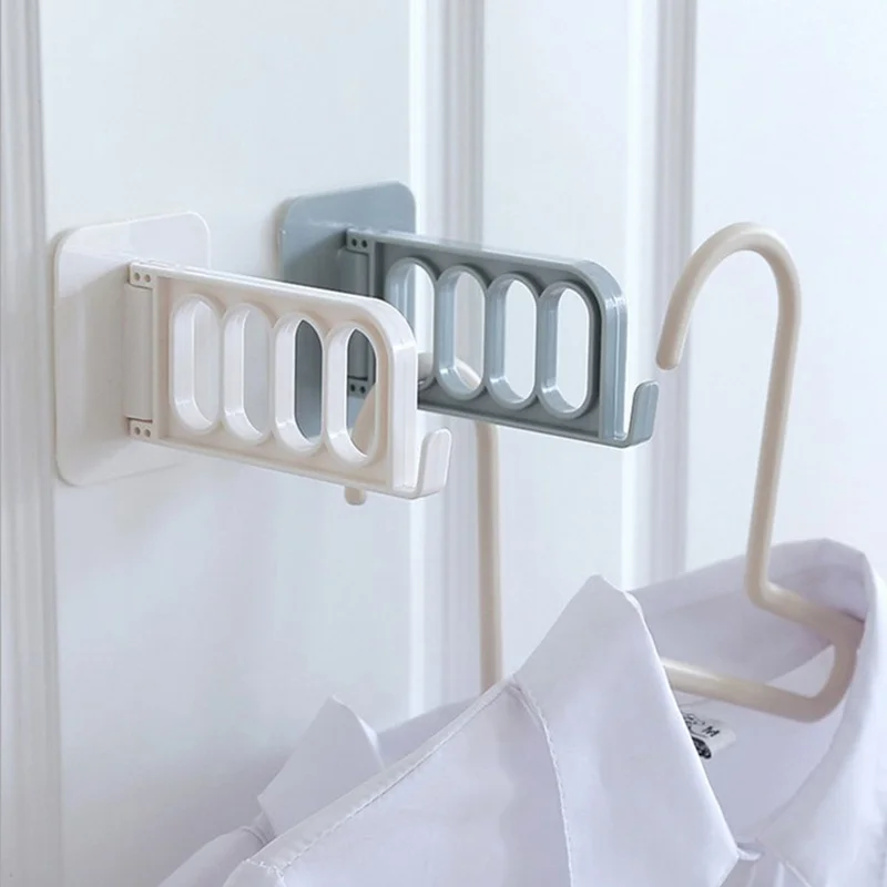 Folding Wall Hanger Hook for Bedroom Kitchen Room Clothes Self-adhesive Wall Mounted Hooks Hanging Rack Storage Keys Holder