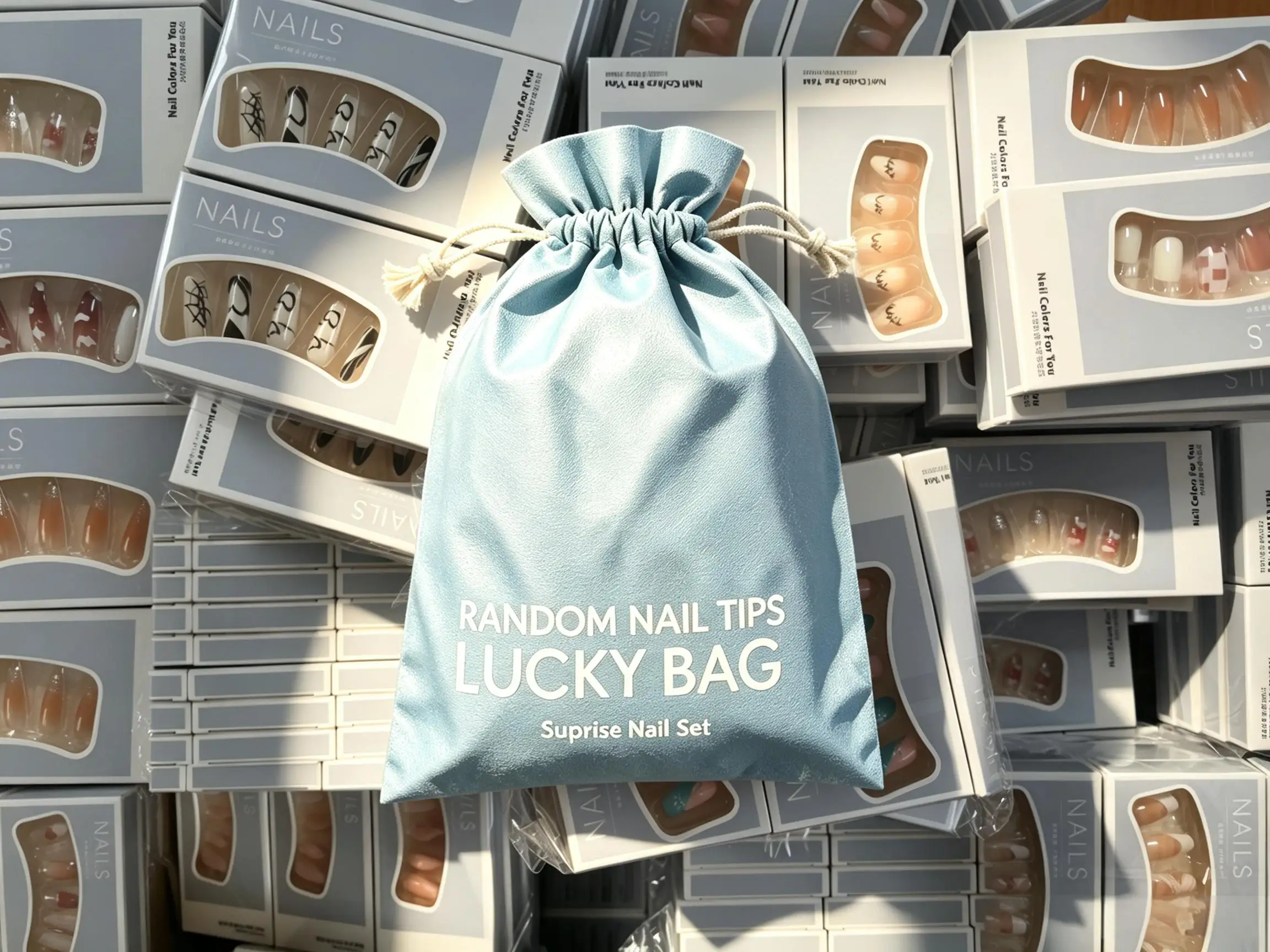 48 pieces / 96 pieces Random Press-on Nails Lucky Bag Random Delivery, including various styles such as floral, animal, geometric patterns and solid colors to help you create exclusive nail looks.