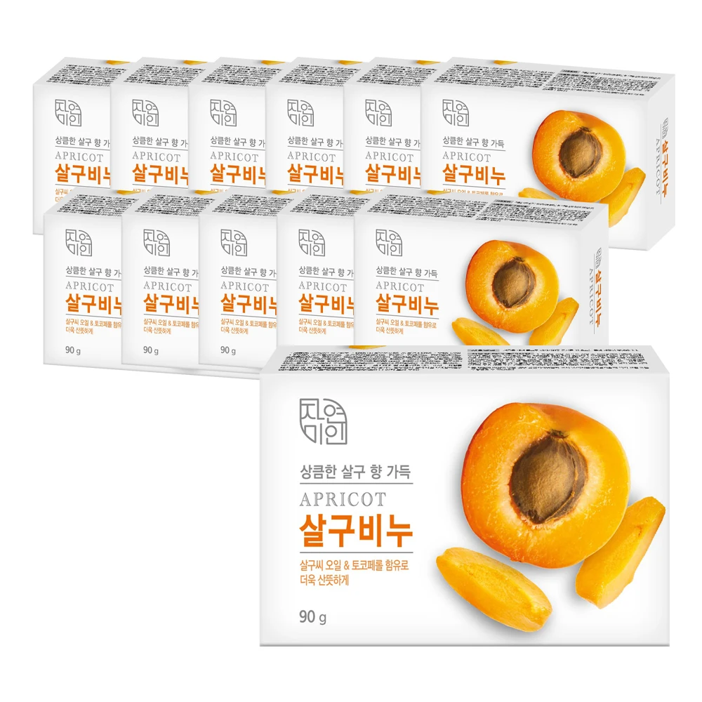 Mugunghwa nature beauty apricots soap 90gX 12 pieces