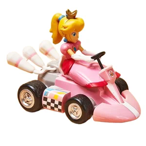 Super Mario Bros Karting Luigi Bowser Princess Peach Yoshi Toad Mainan Figur Aksi Tarik Kembali Hadiah Boneka Permainan Anime Mobil untuk Anak-anak 10 game super mario penjualan terbaik - №