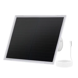 Solar Panel for Security Camera 6V 10W Solar Chargers Compatible with Outdoor Solar Battery Powered Camera with 3M Type-C Cable