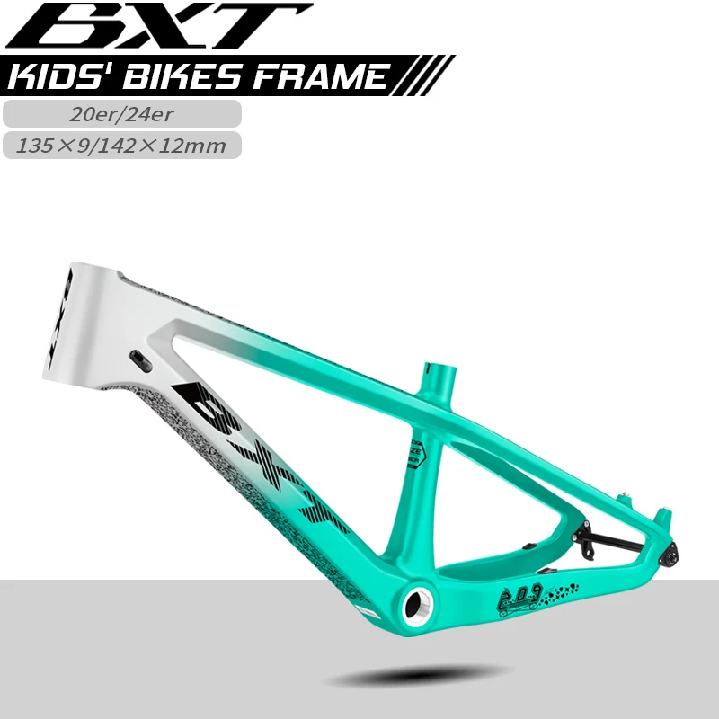 BXT 2026 Carbon Bicycle Frame 20/24 Inch Mountain Bike Carbon Kid Student Bike Frameset MTB Carbon Frame Single Chainring