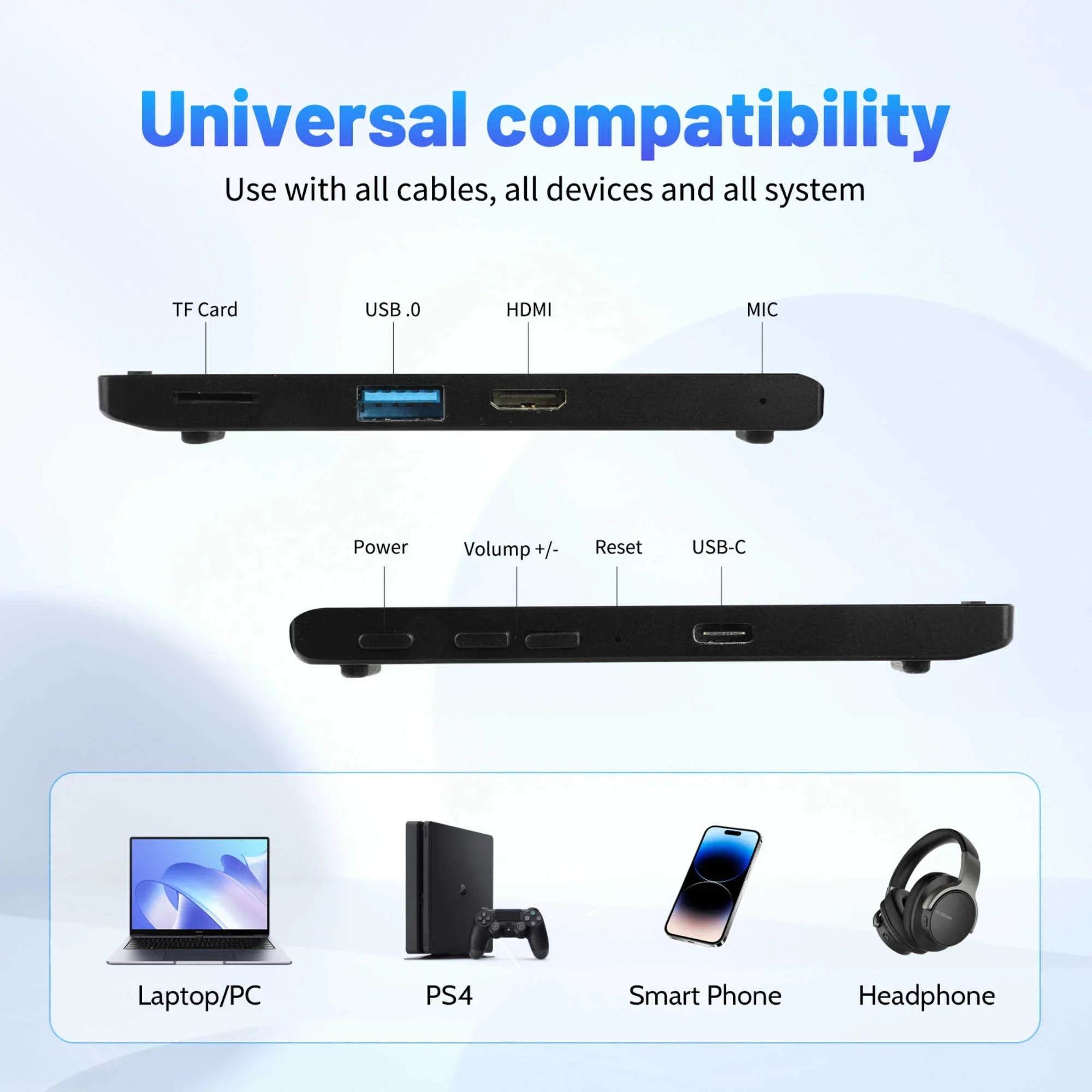 Full HD Screen D10 Tablet, Processador Octa-core, Android 14, IPS, 4GB RAM, 64GB ROM, 128GB ROM, Expandir, WiFi 6, Mini HDMI, 5000mAh Bateria