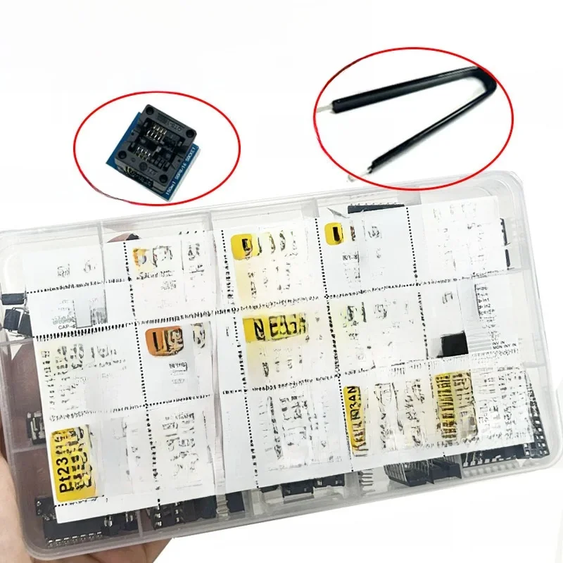 150 sztuk układów scalonych w pudełku PC817 ICL7660 NE555 LM358 JRC4558 LM393 LM339 naprawa urządzeń wyślij klip wyślij Adapter — zdjęcie 2