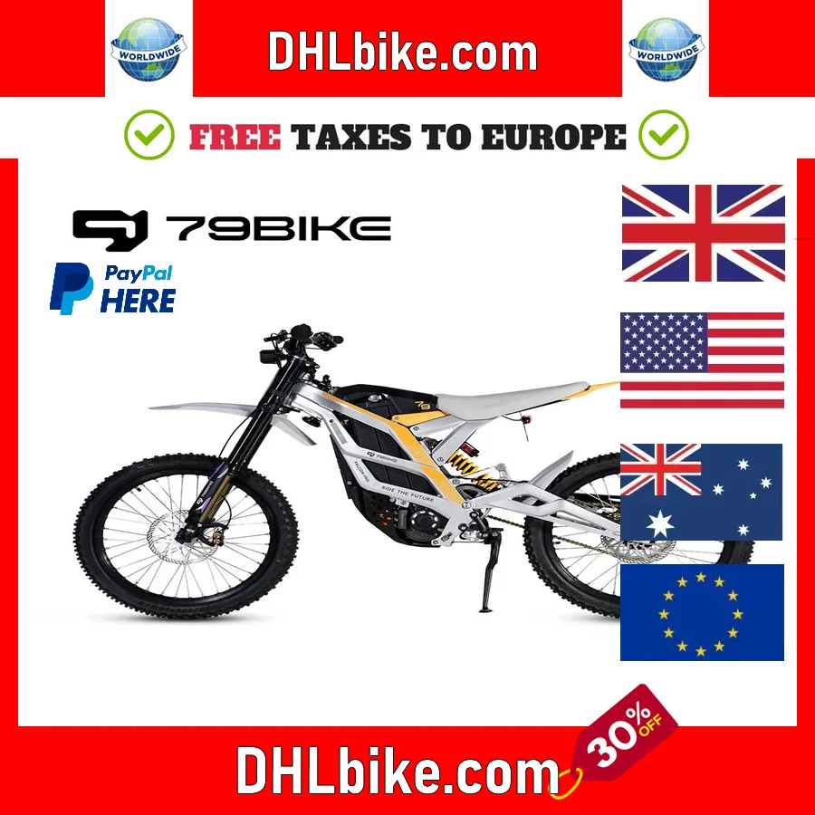 

79BIKE Falcon Pro Electric Bike Motorcycles 5000W Brushless Gearless Motors 72V35AH Lithium Battery Adult Off Road Ebike