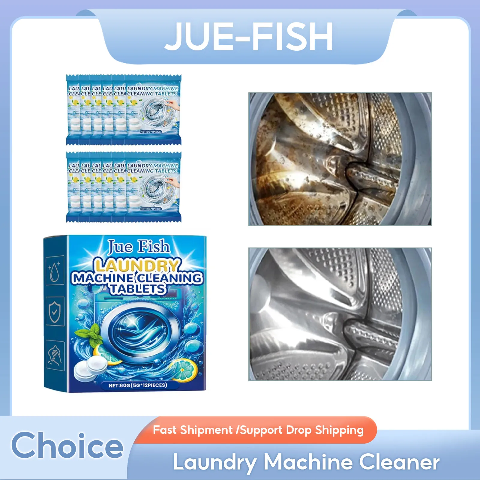 

Washer Cleaner Tablets Washing Machine Tank Cleaner Washer Descaling Cleaning Tub Safe Deodorizer Laundry Machine Cleaning Agent