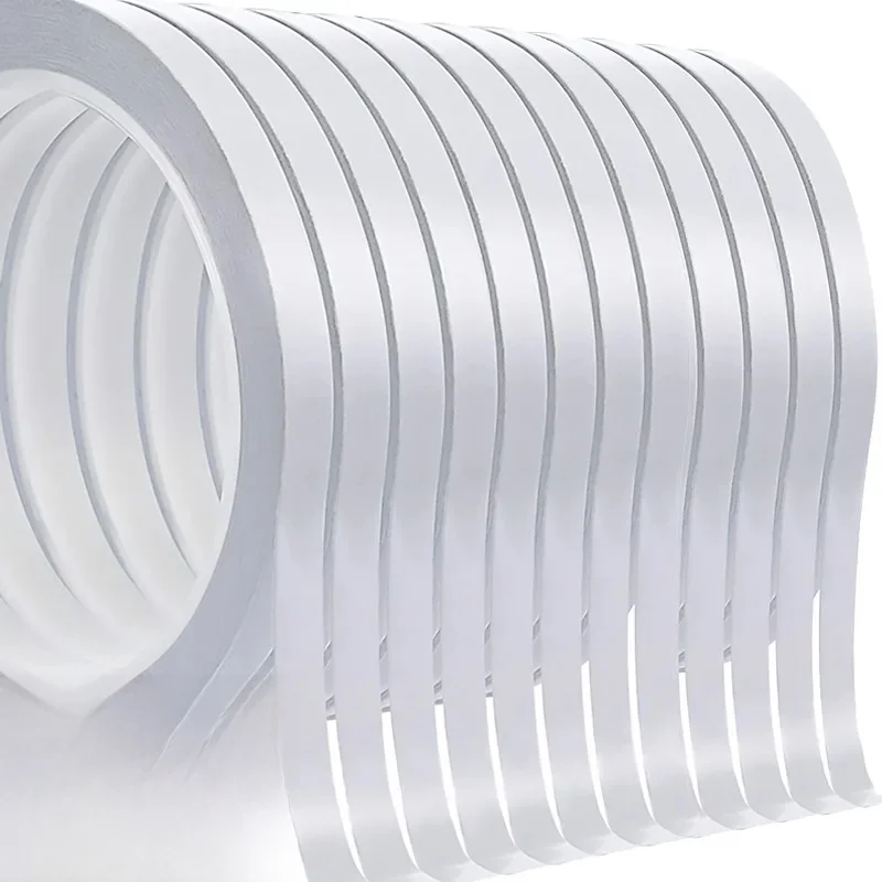 Ruban adhésif Double face Ultra-fin de 6mm, bandes adhésives fortes, bandes autocollantes Super adhésives pour bricolage, artisanat, maison, bureau, école, vente en gros