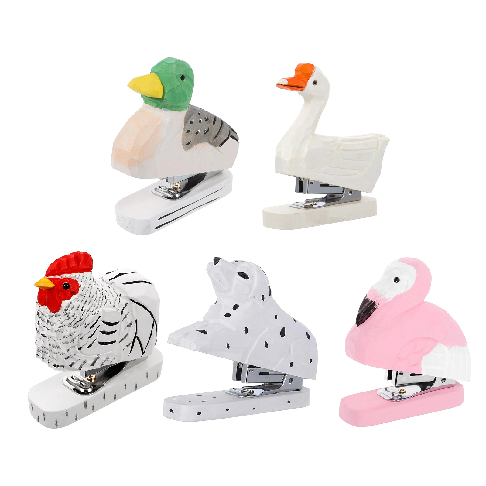 دباسة حيوانات خشبية منحوتة يدويًا تمثال حيوان مكتب ورقة دباسة مكتب دباسة الشكل لتوريد القرطاسية في الفصول الدراسية للطلاب