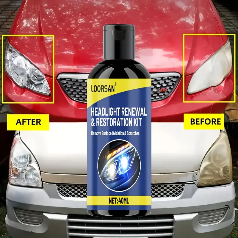 Restore Yellowed and Dull Lights - Heavy Duty Repair and Gloss Restoration Kit - Easy DIY Polishing for All Lenses.