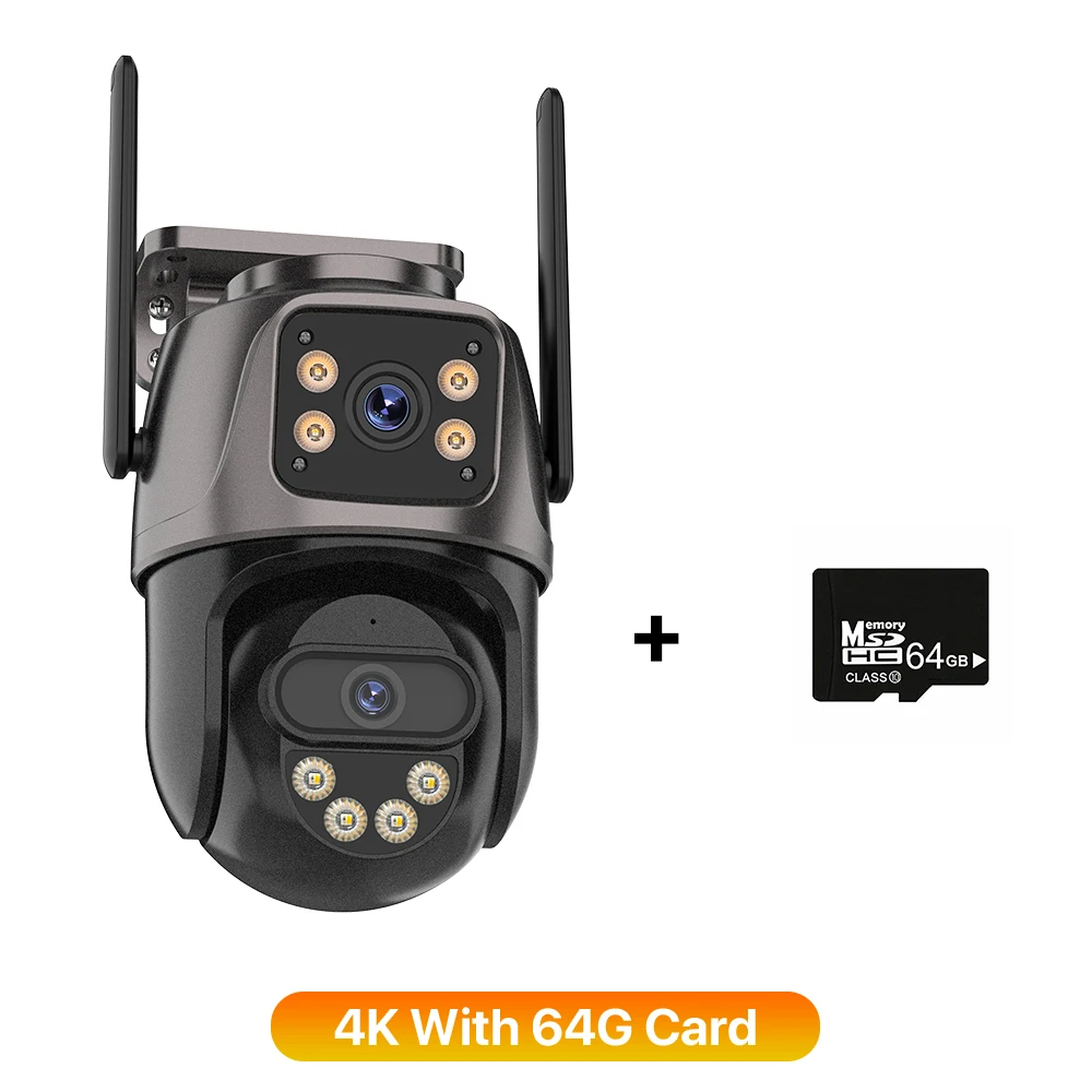 WONSDAR Outdoor Wifi PTZ-camera Drie lenzen of dubbele lens IP-camera Auto Tracking Kleur Nachtzicht Videobewaking CCTV iCsee