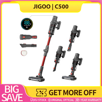 JIGOO C500 Cordless Vacuum Cleaner with 500W Motor, 33KPa Suction, 45min Runtime, Removable Battery and 1.2L Dust Cup, ≤78dB
