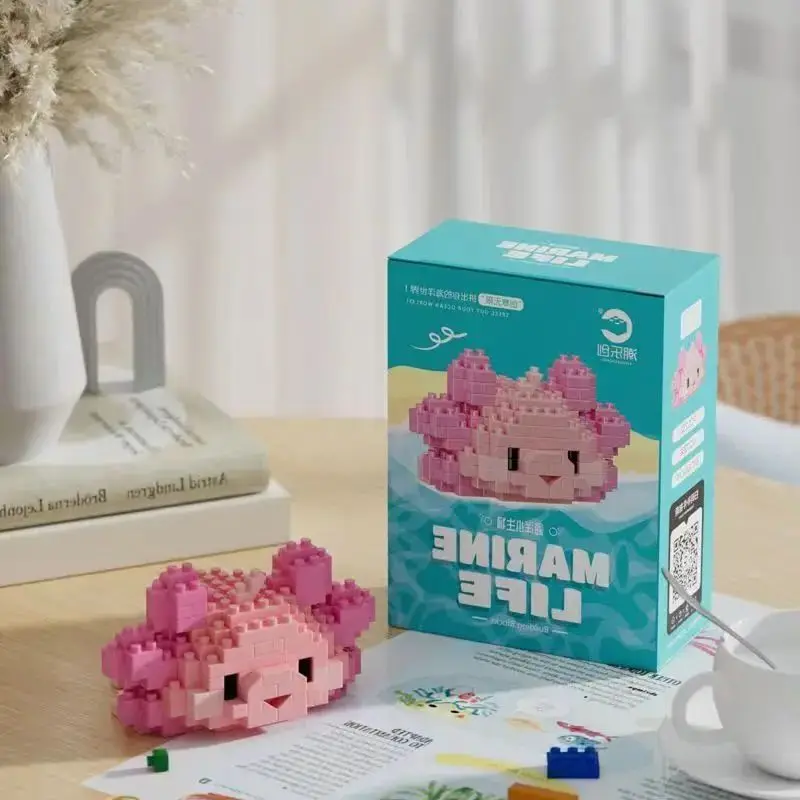 Creative Marine Life Mini Building Blocks Children\'s Marine Animal Model Building Blocks Educational Toys Christmas Gift
