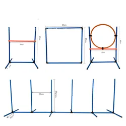 Dog Agility Training Equipment Obstacle Training Set Outdoor Portable Jumping Pole Jumping Circle Around The Pole Pet Supplies