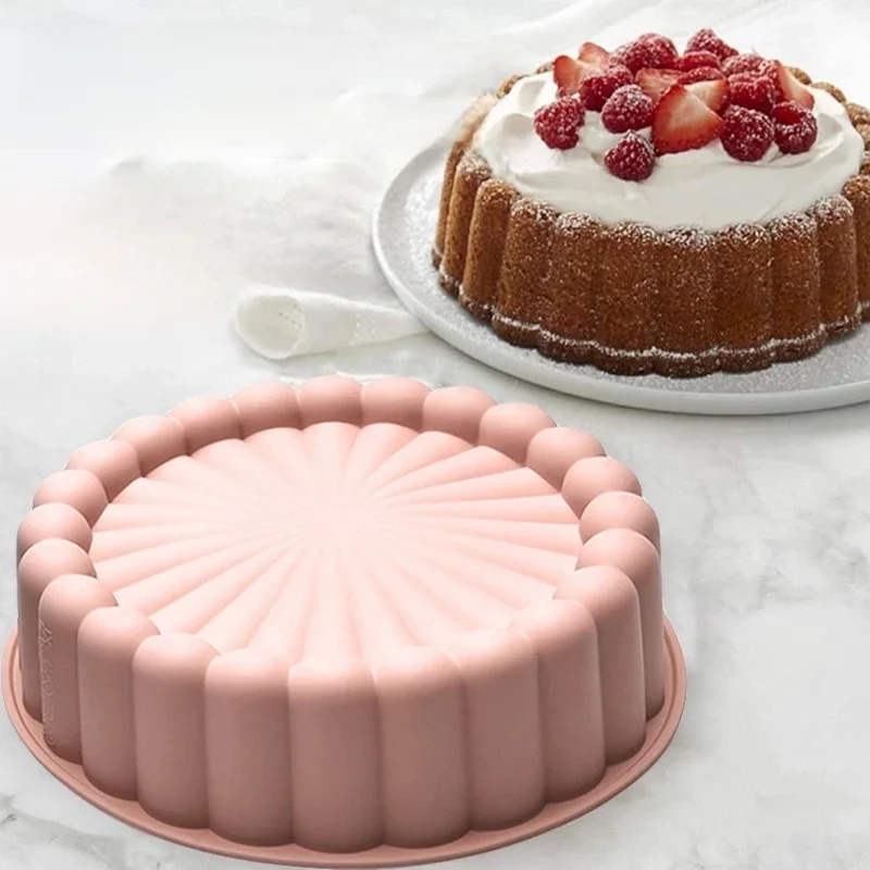 Moule à gâteau en Silicone, pain grillé, Shortcake, éponge, carré, rond, équipement en spirale, Charlotte Svarin, plateau de cuisson, moule 3D