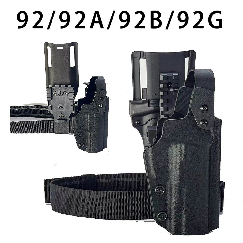 

Tactical Gaiter Quick-Draw Holster 92A 92B 92G Quick-Release K-Plate Thumb Holster High Low Waist Adjustment Molle Waist Plank
