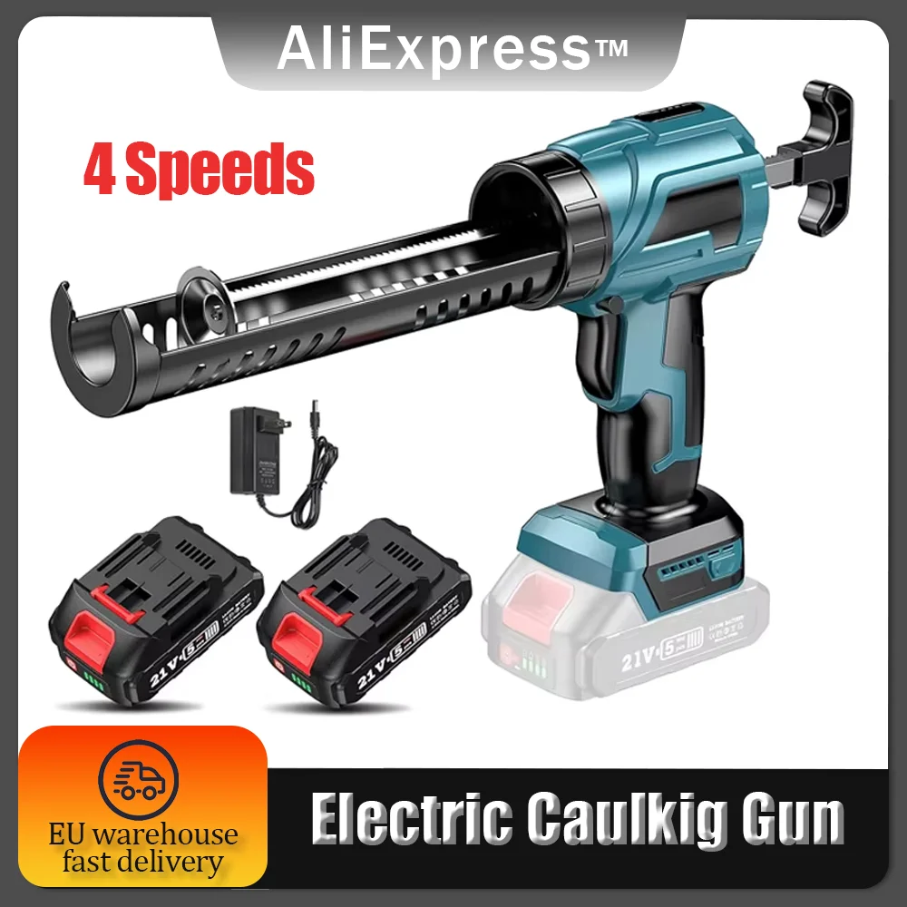 Pistola per calafataggio elettrica per colla per vetro 4 velocità Porte e finestre wireless Strumento per colla per cucire adesiva elettrica per batteria Makita 18V