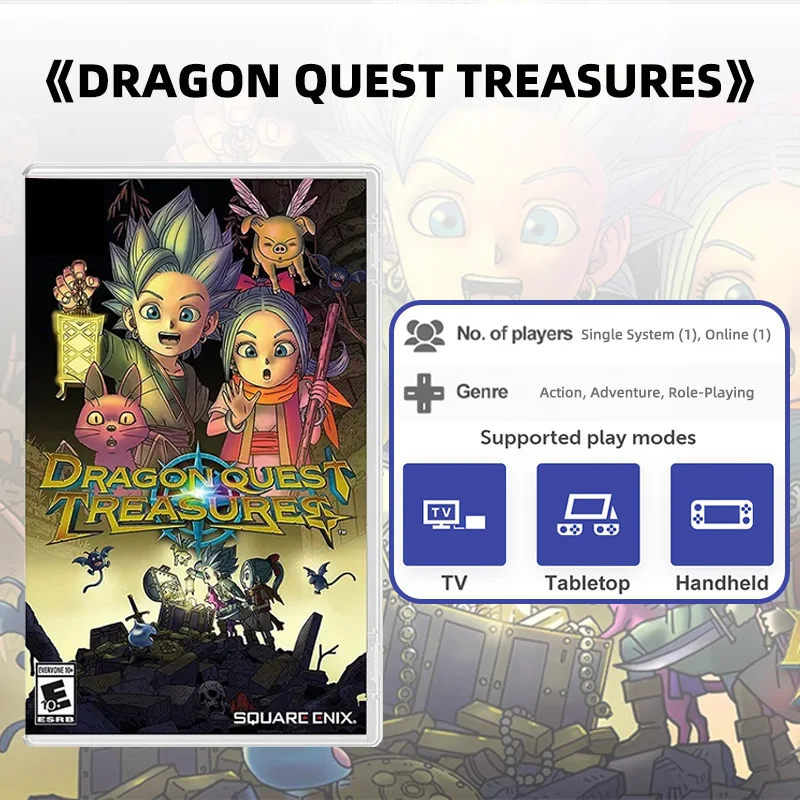 ARTSWIFT Store DRAGON QUEST TREASURES Original Cartridge Physical Card Brand New Multi-Language for NS