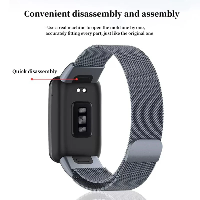 Cinturino in metallo per Xiaomi Mi Band 8 Pro cinturino magnetico in acciaio inossidabile per Xiaomi Miband 8 Pro Correa Smartwatch accessori