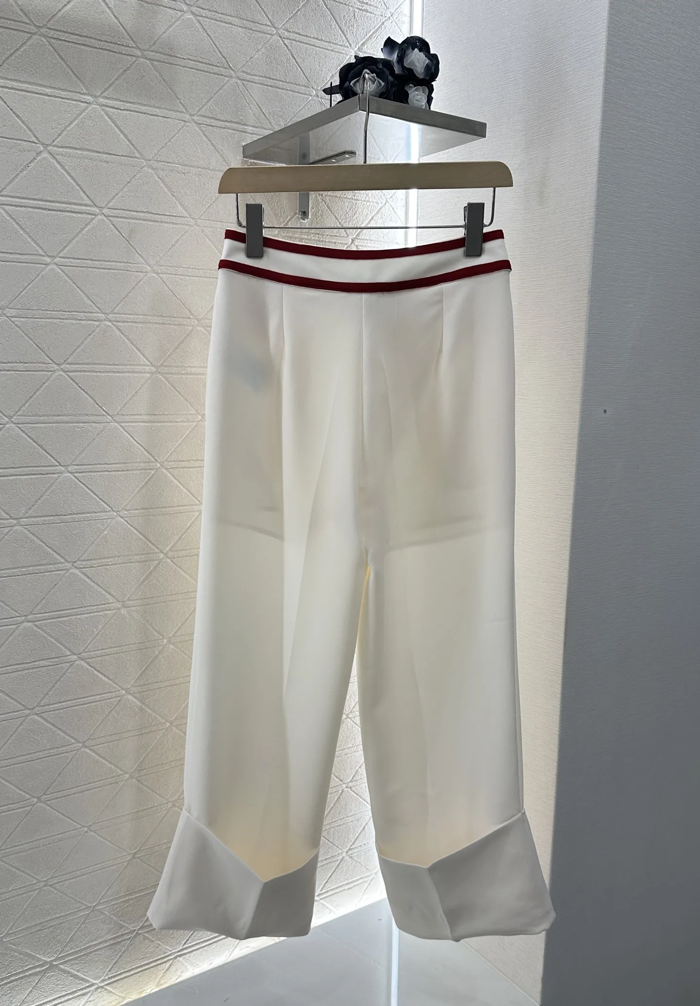 

2025 New Trousers Polyester Solid Striped Sequined Fashionable Versatile SlimmingFigure-hugging
