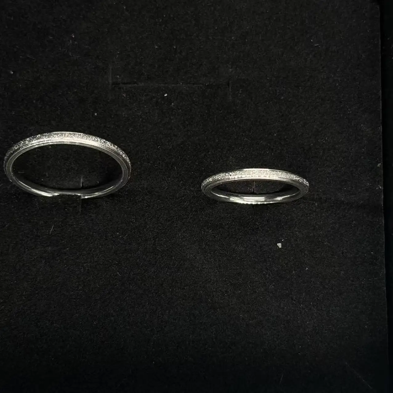 سلسلة ملتوية + مجموعة حلقات مزدوجة، للجنسين - مجموعة قلادات سلسلة كوبية هدية مجوهرات بسيطة مقاس 20 بوصة