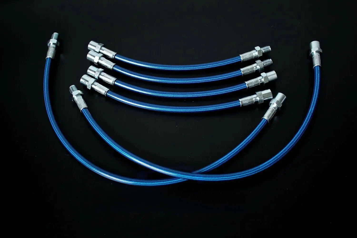 Roestvrijstalen remleidingset kabels voor BMW E36 E34 E32 Rood Blauw Zilver Zwart Voor+achter Racing Staal - afbeelding 2