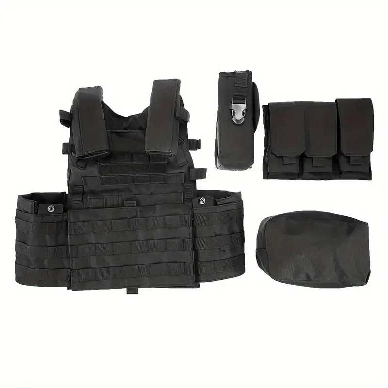 Chaleco táctico militar 6094 Molle con placa y accesorios Airsoft - imagen 4