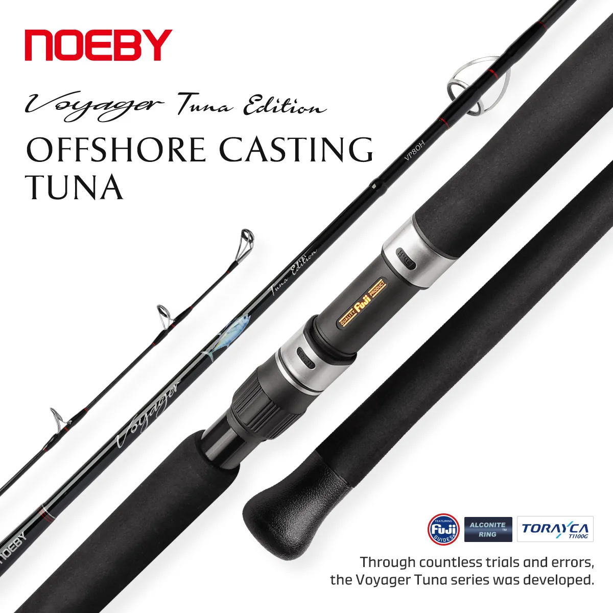 cast fishing pole tuna Summer Sale: Casting Spinning Rod: Mod-Fast Action 7' MH (3oz Out 8 heavy rod was designed to accommodate fish from 80lbs NOEBY Voyager Shore Casting Fishing