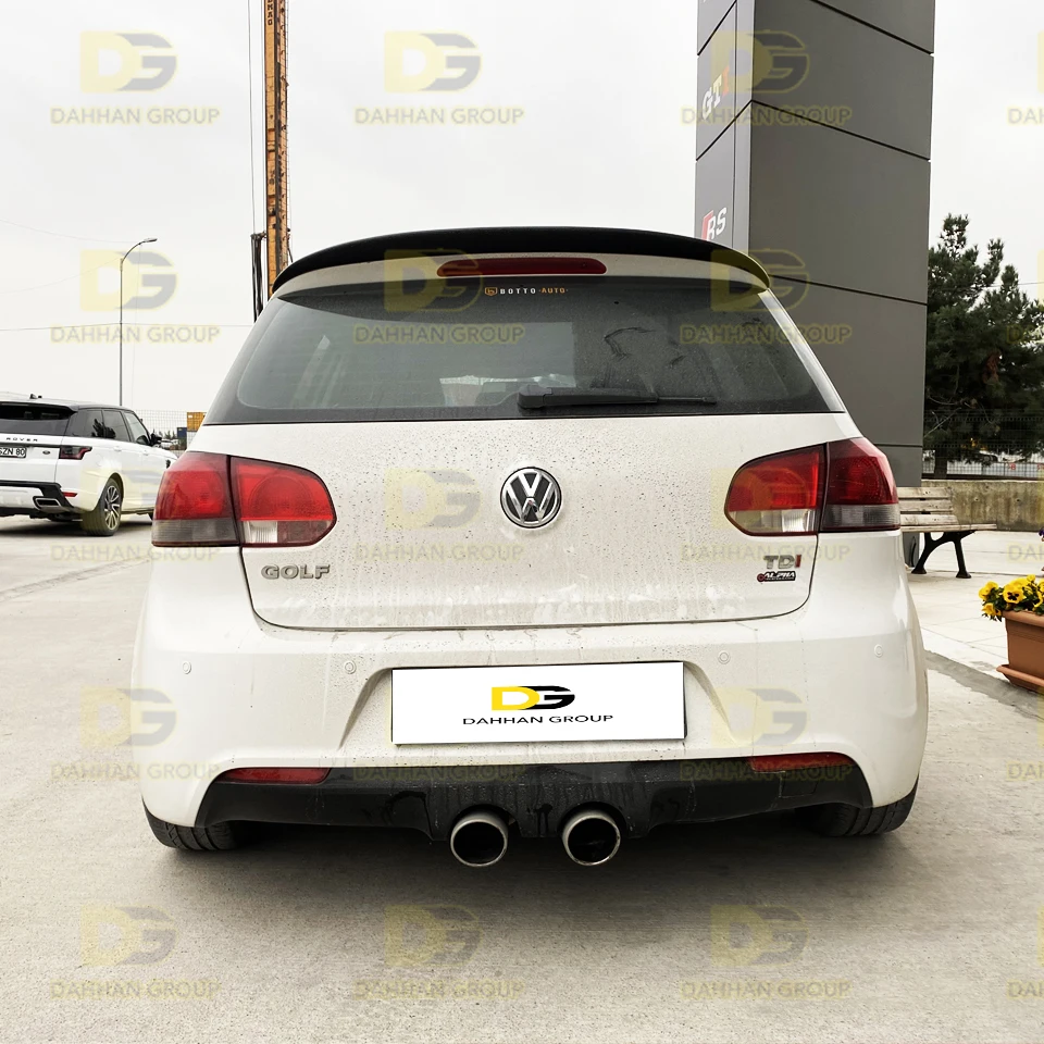 V.W Golf MK6 2008 - 2012 ABT Style tylne skrzydło spojlera surowa lub malowana powierzchnia wysokiej jakości plastik ABS Golf R Line GTI Kit