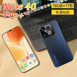 Note 40 Pro Cellphone 5g Original 2024 Global Version 6.8 inch 16G+1TB Android14 72+108MP Camera Mobile Phone Face Unlocked