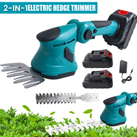 2 IN1 Electric Hedge Trimmer Cordless Rechargeable Handheld Weeding Pruning Shear Shrub Mower Garden Tool For Makita 21V Battery