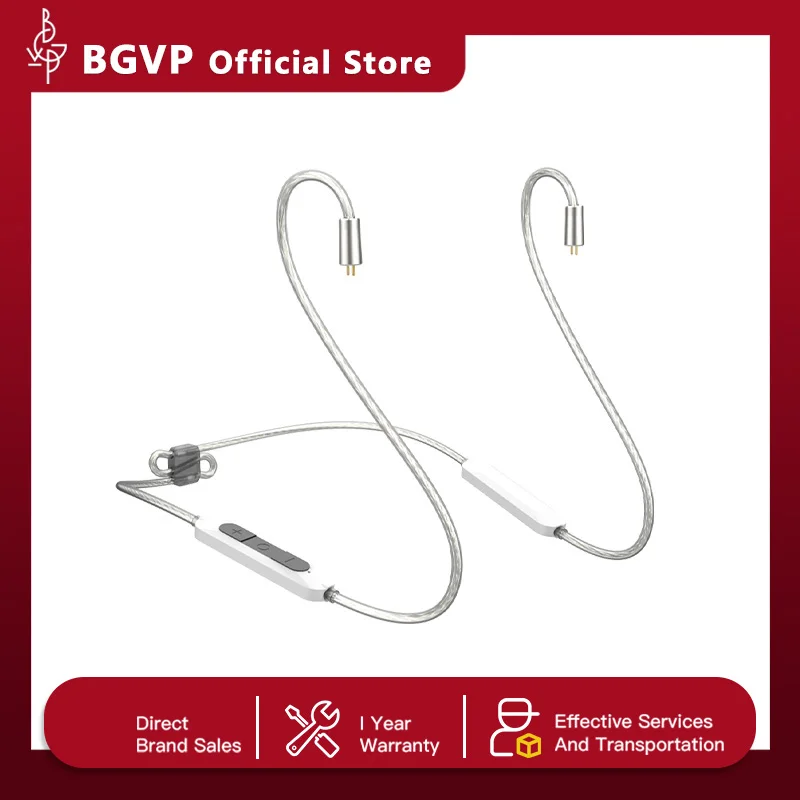 BGVP M4 Шейный кабель для наушников Bluetooth5.4 MMCX/0,78 с микрофоном, совместимый полноформатный декодирование LDAC/Aptx/Aptx HD/AAC/SBC/