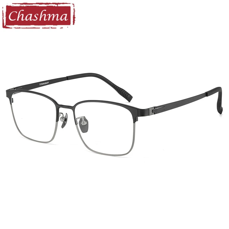 

Chashma Prescription Glasses Men Square Spectacles Gafas Pure Titanium Ultra Light Eyeglasses Frames for Men Recipe Eyewear Lens