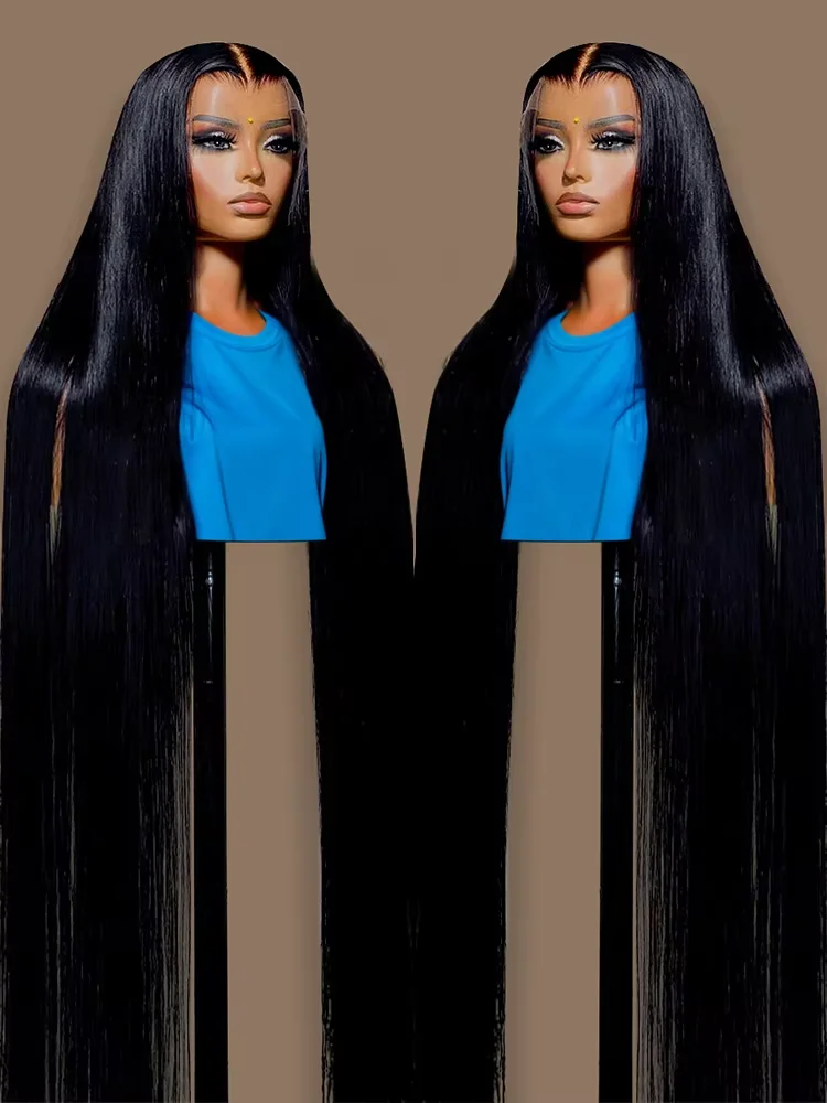 

Mossily Bone Straight 13x6 HD Lace Front Wig 40 Inch Human Hair Brazilian Transparent Pre Plucked 13x4 Lace Frontal Wigs