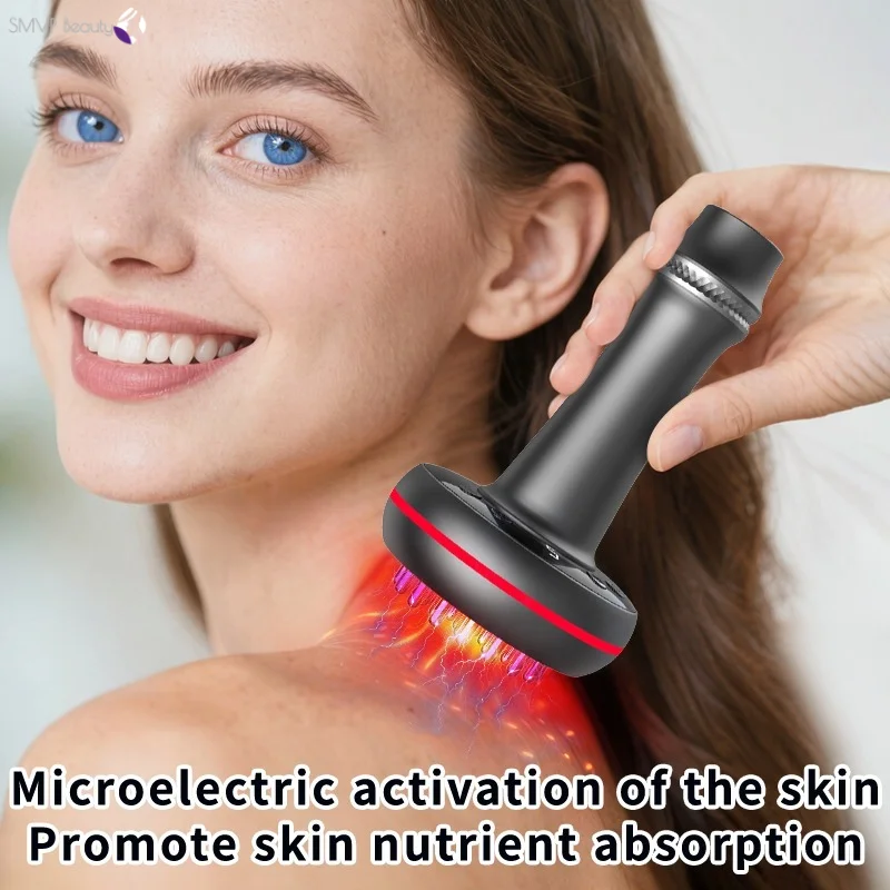 

9-in-1 Electric Meridian Brush for Body Massager Vibrate Microcurrent Hot Compress 30-node Brush Head Essential Muscle Recovery