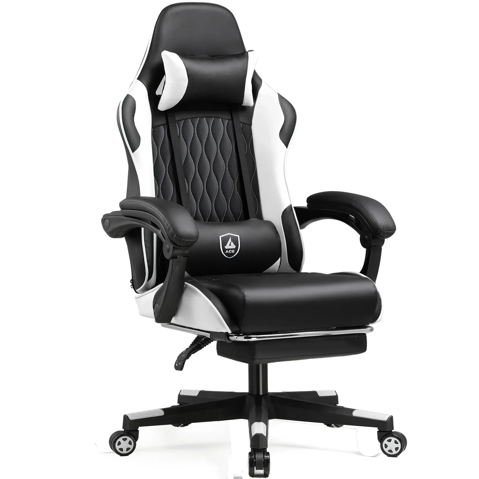 GTPLAYER Gaming Stuhl, Gamer Stuhl, Ergonomischer Bürostuhl mit Fußstütze Verstellbare Lenden und Kopfkissen, Gaming Chair