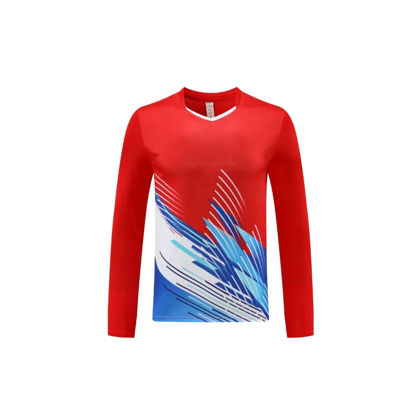 Autumn Long Sleeve Table Tennis tshirt V-neck Unisex Badminton Jersey Men Women Kid Ping Pong Pickleball Shirt Apparel Clothes - Image 2