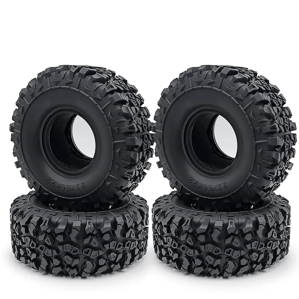 Pneus de roue en caoutchouc Beadlock, 140mm, 2.2 pouces, pour Axial SCX10 90046 Wraith TRX-4 1/10 RC, pièces de mise à niveau de voiture sur chenilles, 4 pièces