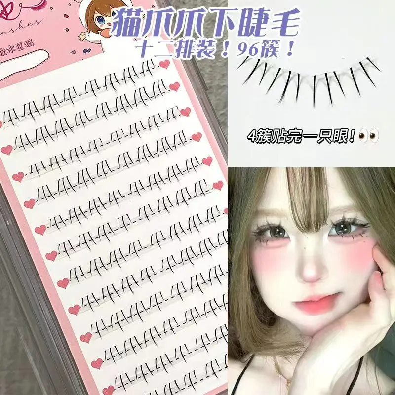 

6mm Air Lower Eyelashes Cute Manga Segmented Reusable Natural Long Under Lashes Bottom Lashes Extension Daily Use