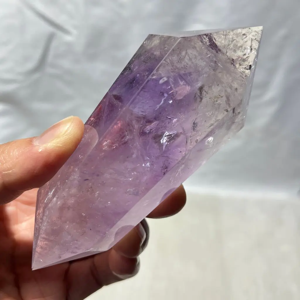 Natural Amethyst Double Point Crystal Energy Healing & Meditation Stone