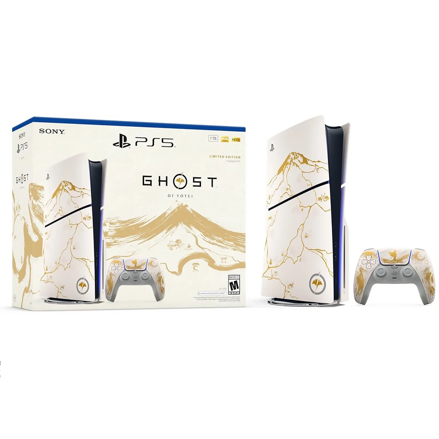 Sony ps5 Slim – Ghost of Yōtei Gold Limited Edition Bundle