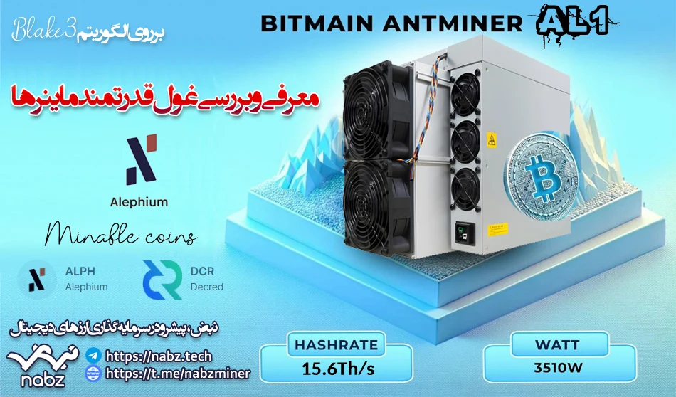 

Промо-предложение, Bitmain Antminer AL1 3510 th/s Вт, Alephium Miner ALPH Mining