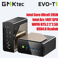 GMKtec EVO-T1 AI Mini PC Intel Core Ultra 9 285H Dual DDR5 5600MT/S 3 * PCIe4.0 USB4.0 Oculink WIFI6 BT5.2 Office Gaming Computer