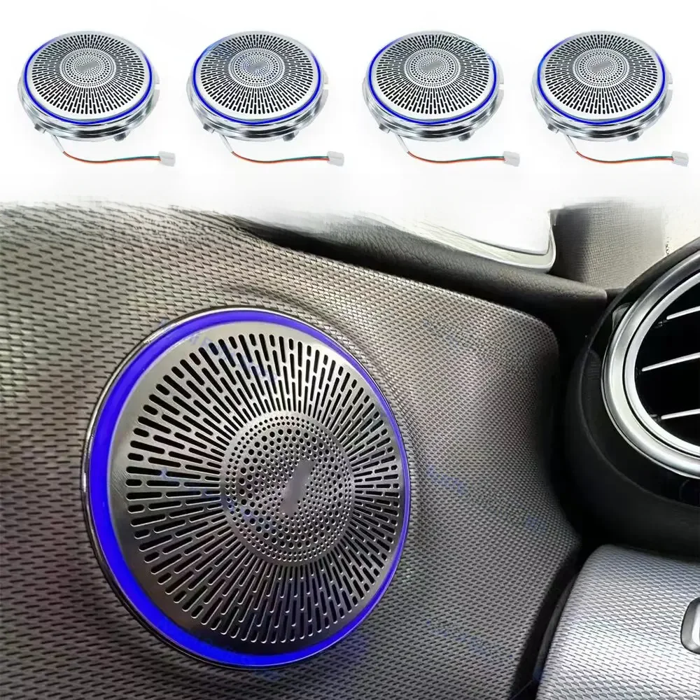 Nieuwe LED Speaker Cover Voor Mercedes Benz W205 W213 X253 W238 C/E/GLC Klasse E Coupe Auto deur Hoorn Decoratieve Shell Omgevingsverlichting - afbeelding 2