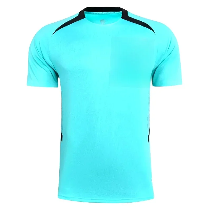 Maillots d'arbitre de Football pour adultes, survêtement personnalisé pour hommes, chemises avec poches, uniforme d'équipe à manches courtes, vêtements de sport en tissu