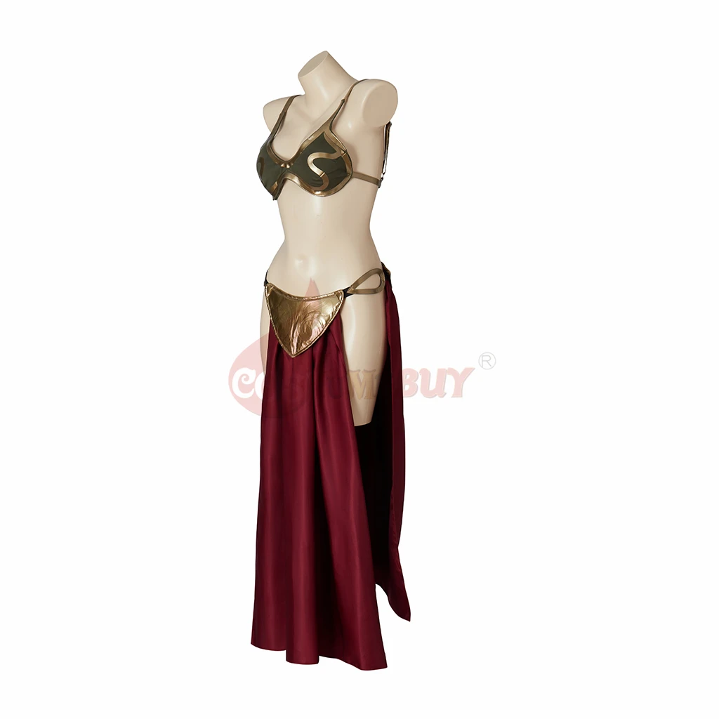 Film Princess Sexy Outfit Heroines Leia Slave Girl Cosplay Costume Carrie Fisher Role Play Bra Skirt Women Dancing Longuette Set