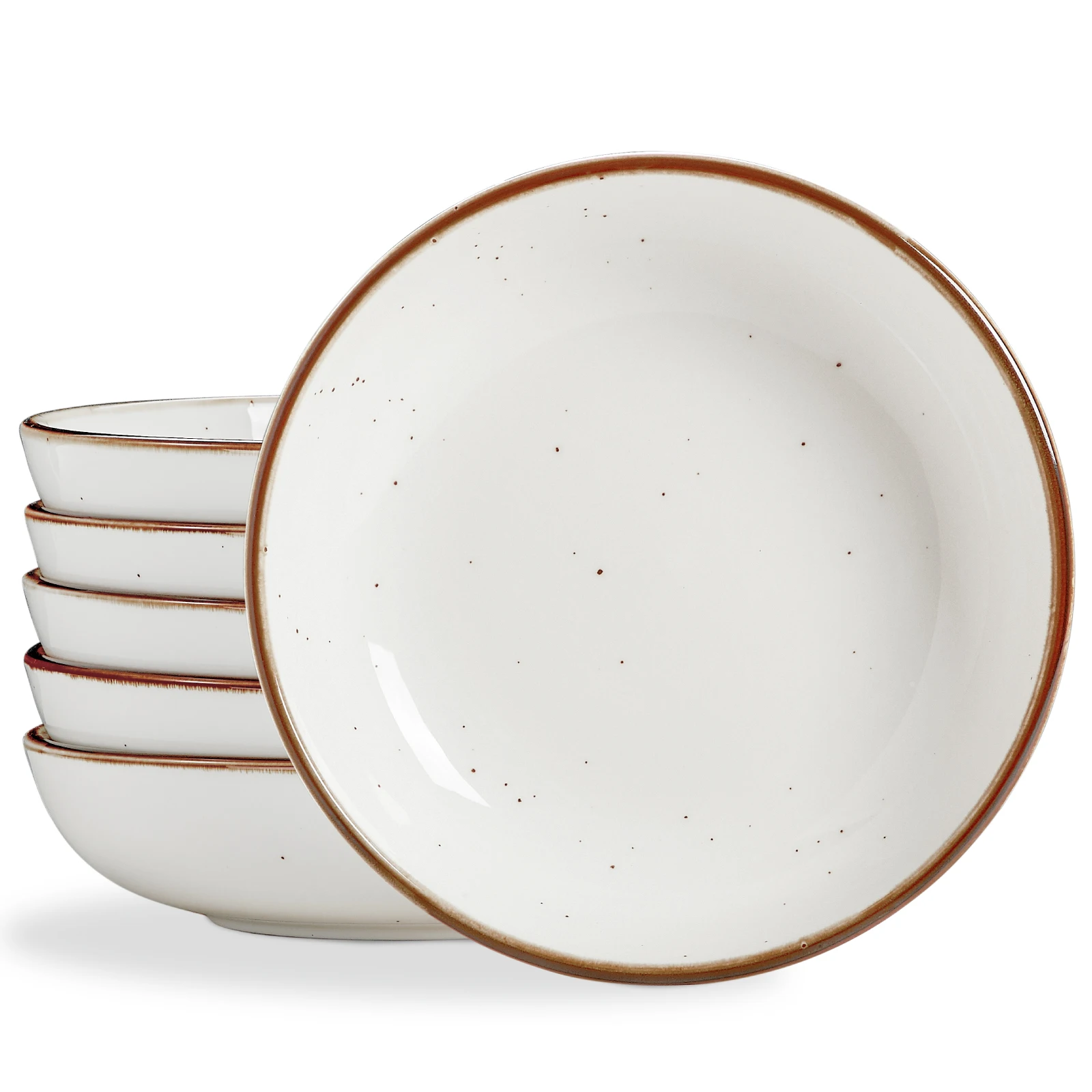 

6 шт., фарфоровые миски для салата и макарон, 30 унций, неглубокие и широкие тарелки, тарелки, кухонная посуда, можно мыть в посудомоечной машине, белая