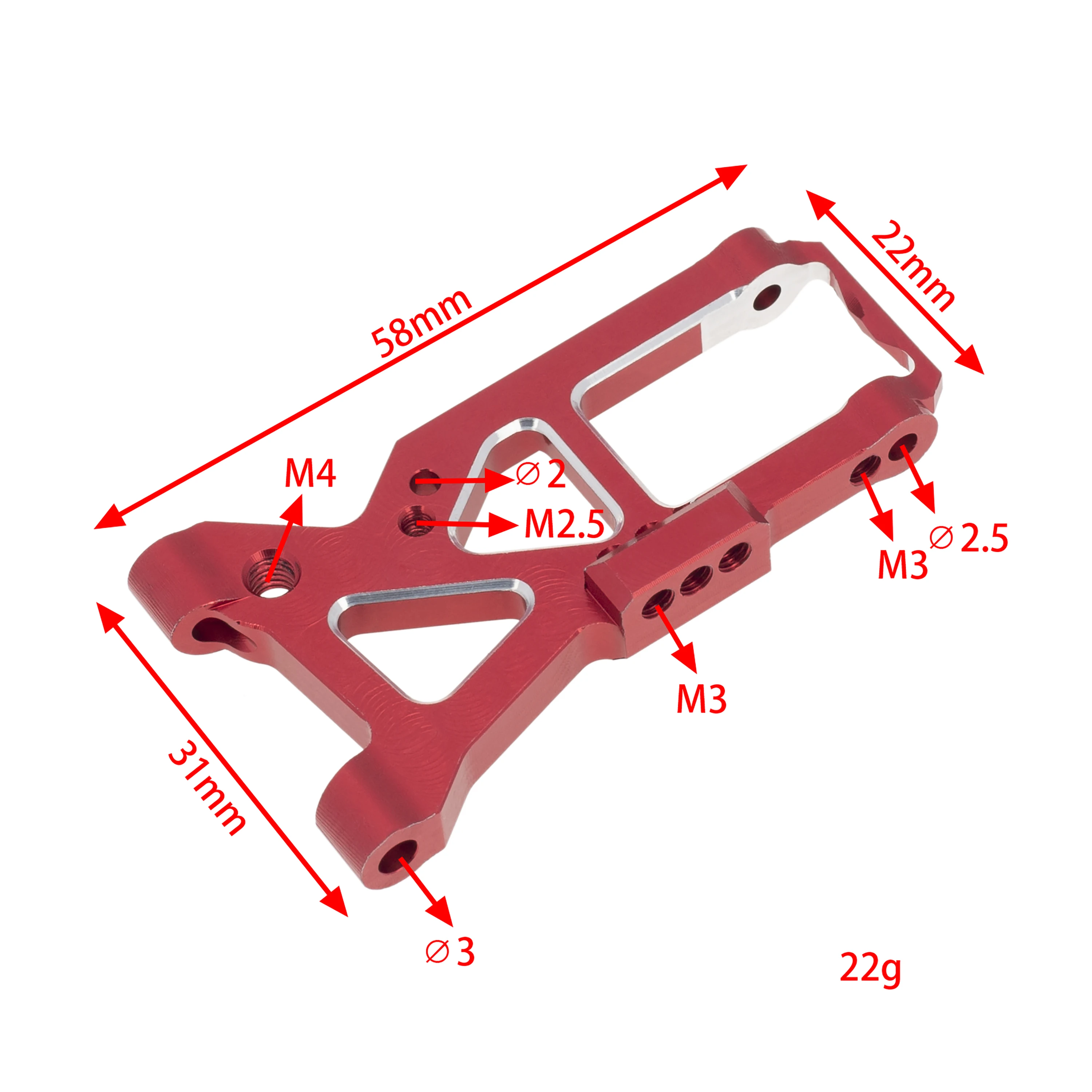 Meus Racing Aluminum Suspension Arm C-hub Steering Knuckle Rear Axle Carrier Upgrade Part for 1/10 4-Tec 2.0 3.0 93054-4