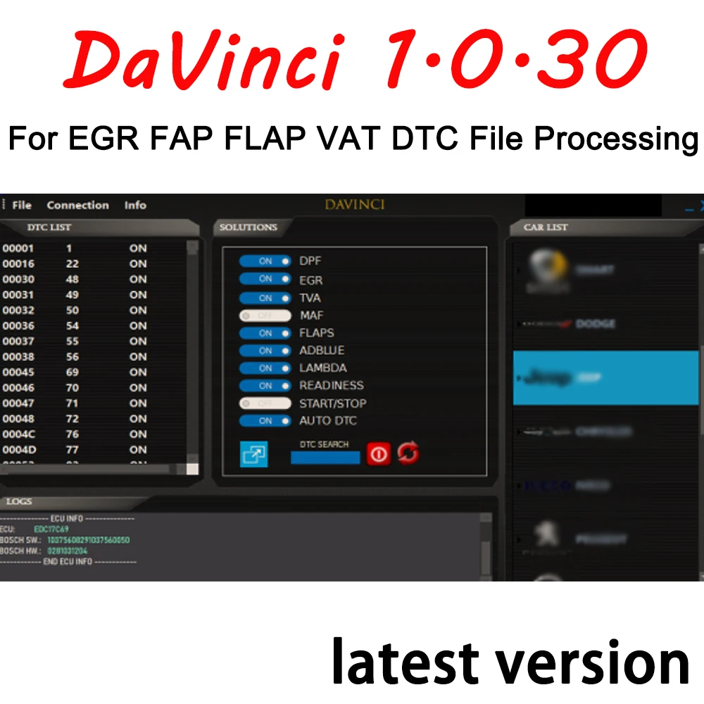 

Программное обеспечение DaVinci Deluxe 1,30, 1 год подписки, ФАП/Рег/НДС/щитки/старт-стоп-ВЫКЛ и т. д., Davinci Delux 1 0 30 для Chiptuning