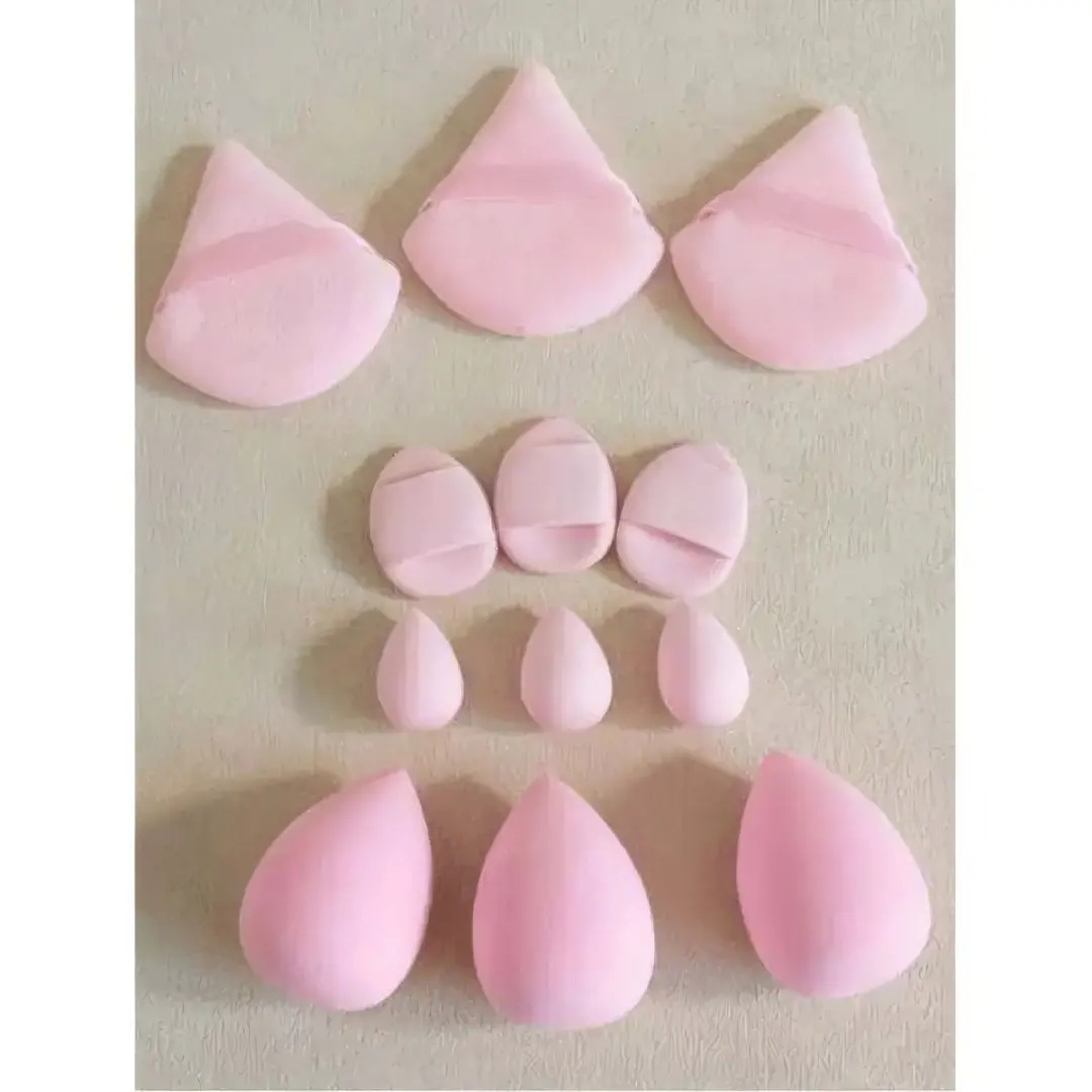 12 عبوة من إسفنجة المكياج - إسفنجة كريم الأساس الناعمة ومنفخ البودرة، أدوات التجميل النسائية